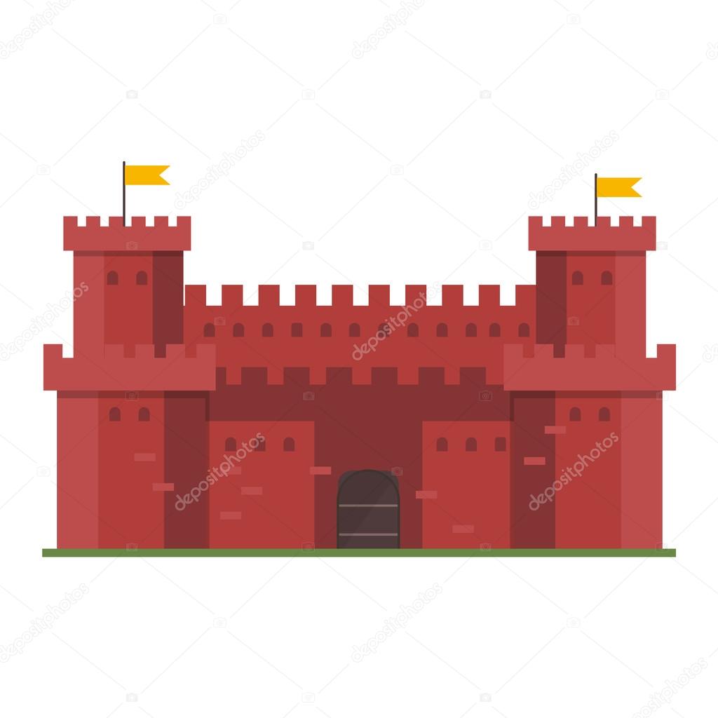 1024x1024 Castle Tower Vector Building Stock Vector