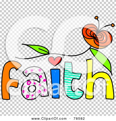 450x470 Royalty Free (Rf) Clipart Illustration Of A Colorful Faith Word By