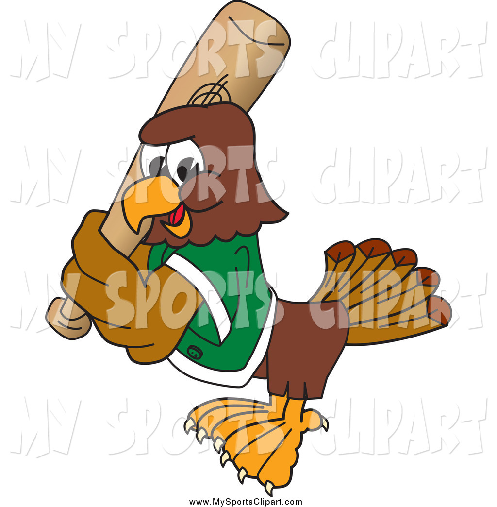 1024x1044 Sports Clip Art Of A Falcon Character Playing Baseball By