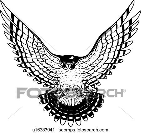 450x423 Clipart Of Falcon U16387041