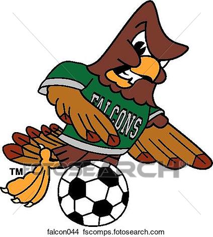 424x470 Drawings Of Falcon Playing Soccer With Angry Face Falcon044