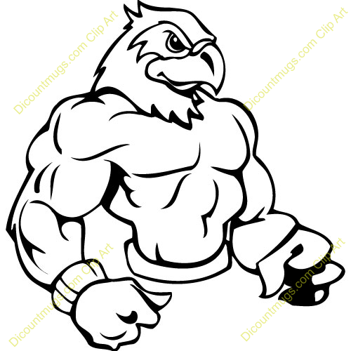 500x500 Falcon Clipart Hawk Mascot
