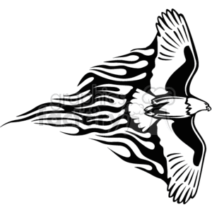 300x300 Royalty Free Flaming Flying Eagle 373292 Vector Clip Art Image