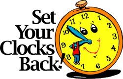 250x160 Clocks Back Clipart