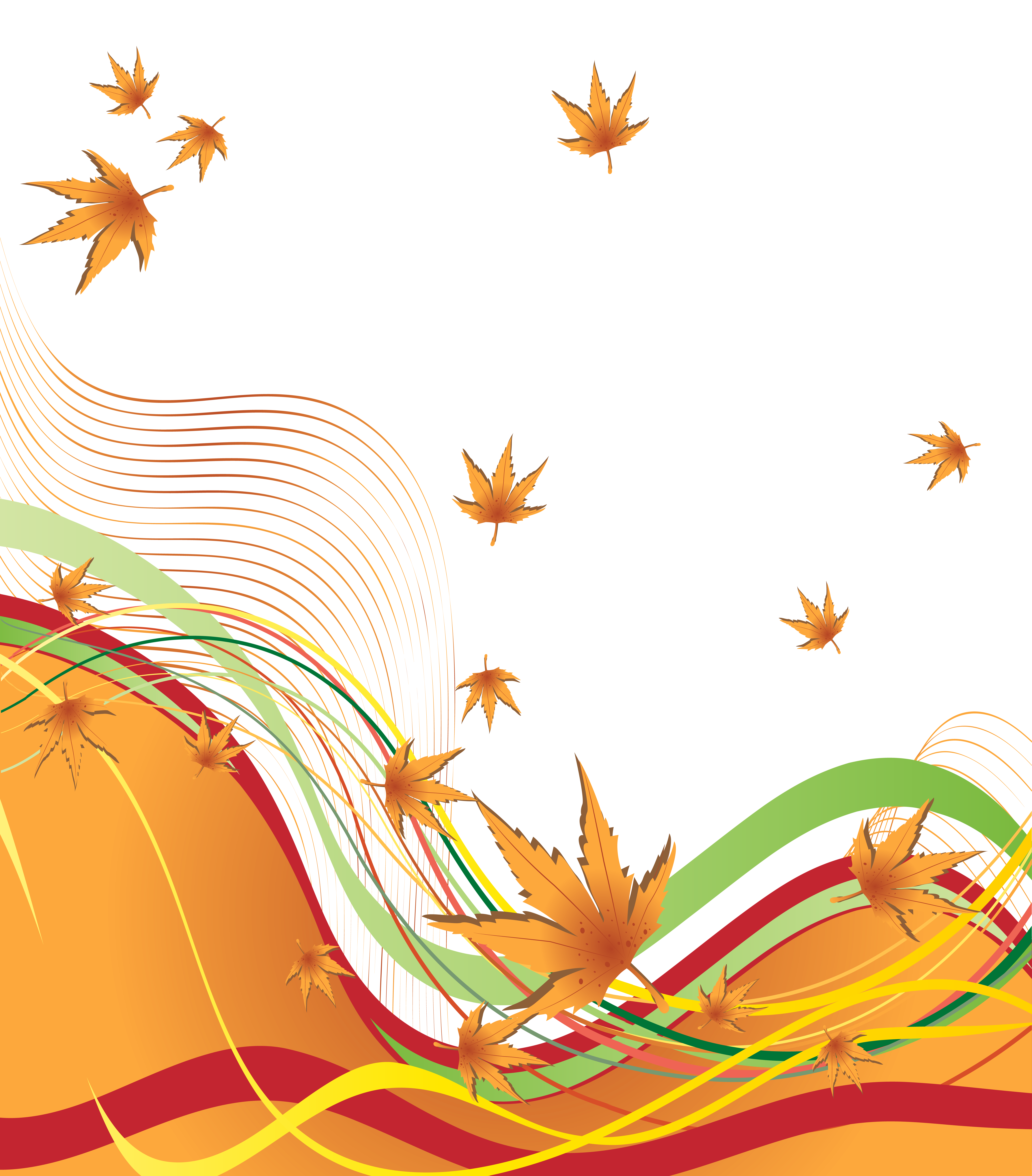 5639x6428 Fall Border Clipart Png