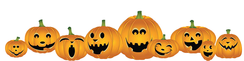 800x200 Pumpkin Patch Fall Pumpkin Border Clipart