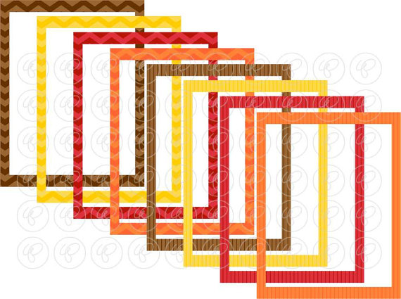 570x425 Fall Borders Frames Amp Labels Clip Art Pack Card Making