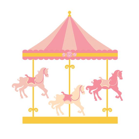 570x570 Pink Carousel Horse Clipart
