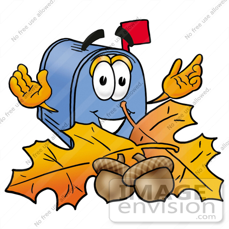 450x450 Clip Art Graphic Of A Blue Snail Mailbox Cartoon Character