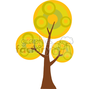 300x300 Royalty Free Cartoon Tree In The Fall 382129 Vector Clip Art Image