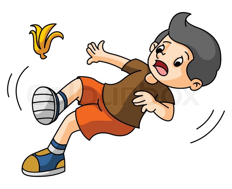 800x653 Vector Illustration Of Cartoon Boy Fall Down Stock Vector