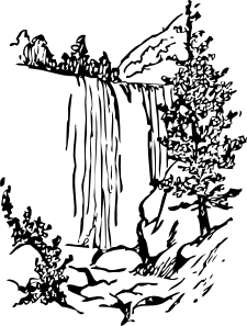 225x297 Water Fall Clip Art