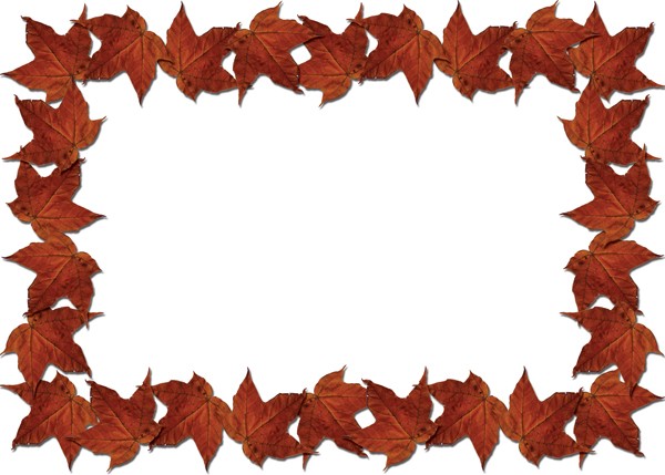 600x429 Fall Leaf Border Clipart