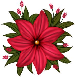 292x300 Beautiful Christmas Christmas Flower Clip Art Merry Christmas