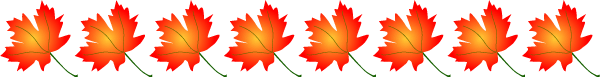 600x77 Fall Maple Leaves Clip Art Borders