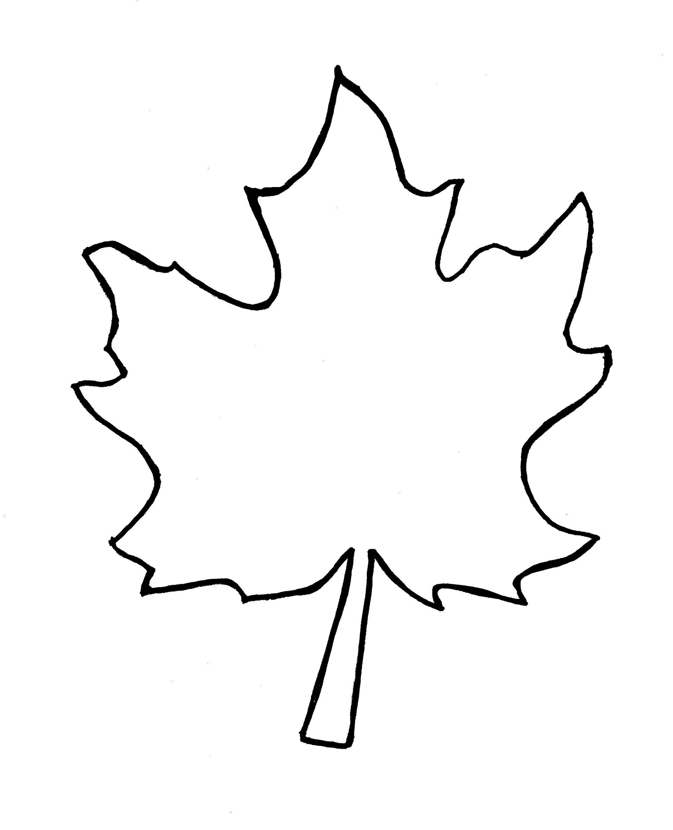 Fall Leaf Outline | Free download on ClipArtMag