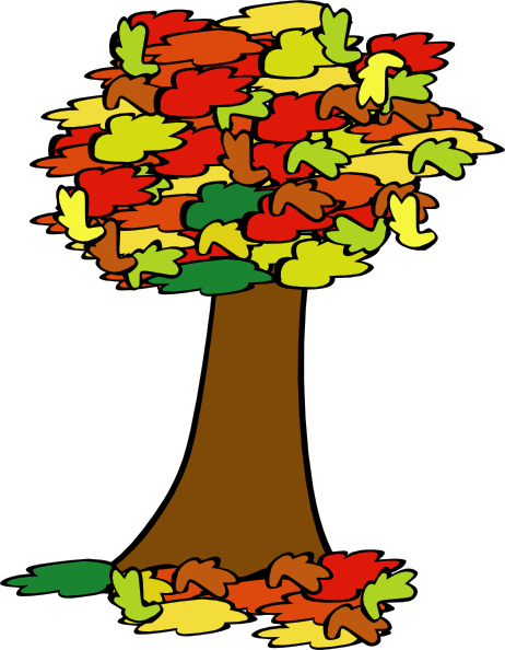 462x594 Tree With Fall Leaves Clip Art