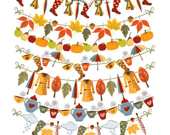 340x270 Autumn Clipart Thanksgiving Illustrations. Fall Digital Thanks