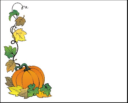 450x360 Fall Pumpkin Borders Clipart
