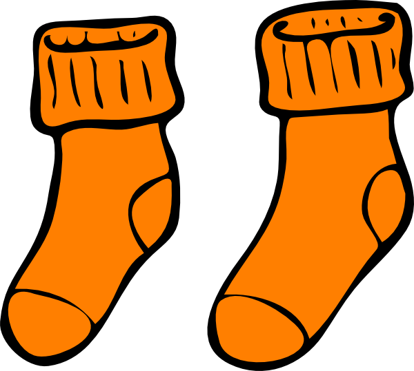 600x539 Orange Sock Clip Art
