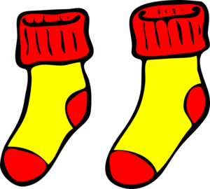 300x270 Red And Yellow Socks Clip Art