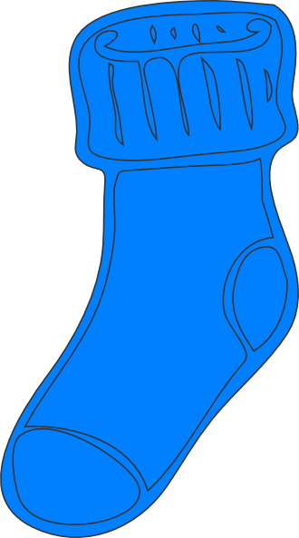 330x593 Blue Sock Clip Art
