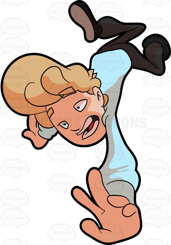 716x1024 A Man Falling Down Face First Cartoon Clipart