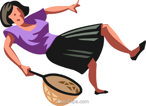 480x347 Woman Falling Royalty Free Vector Clip Art Illustration Vc103499