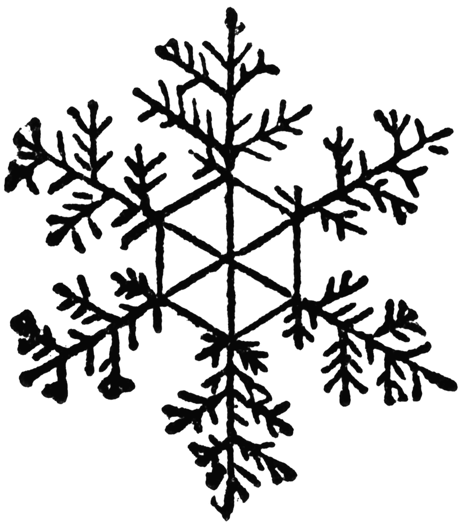 900x1024 Snowflake Clipart Snow Crystal