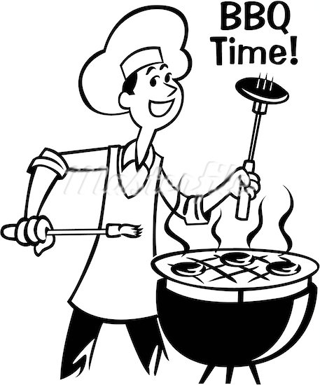 457x550 Black Family Bbq Clipart