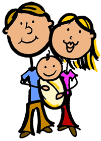 200x279 Family Of 3 Clip Art