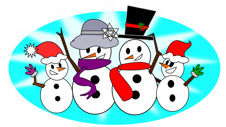 754x425 Snowman Family Clipart
