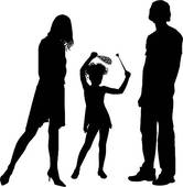 166x170 Royalty Free Family Silhouette Clip Art
