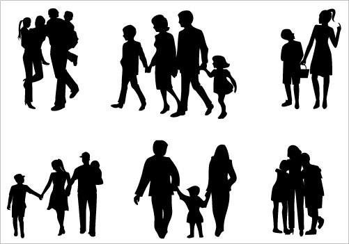 501x351 Silhouette Clipart Family
