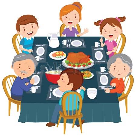450x450 Family Dinner Clipart