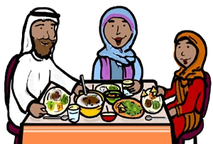 300x203 Family Eating Clipart