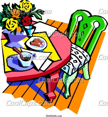 352x383 Food Clipart Dinner Table
