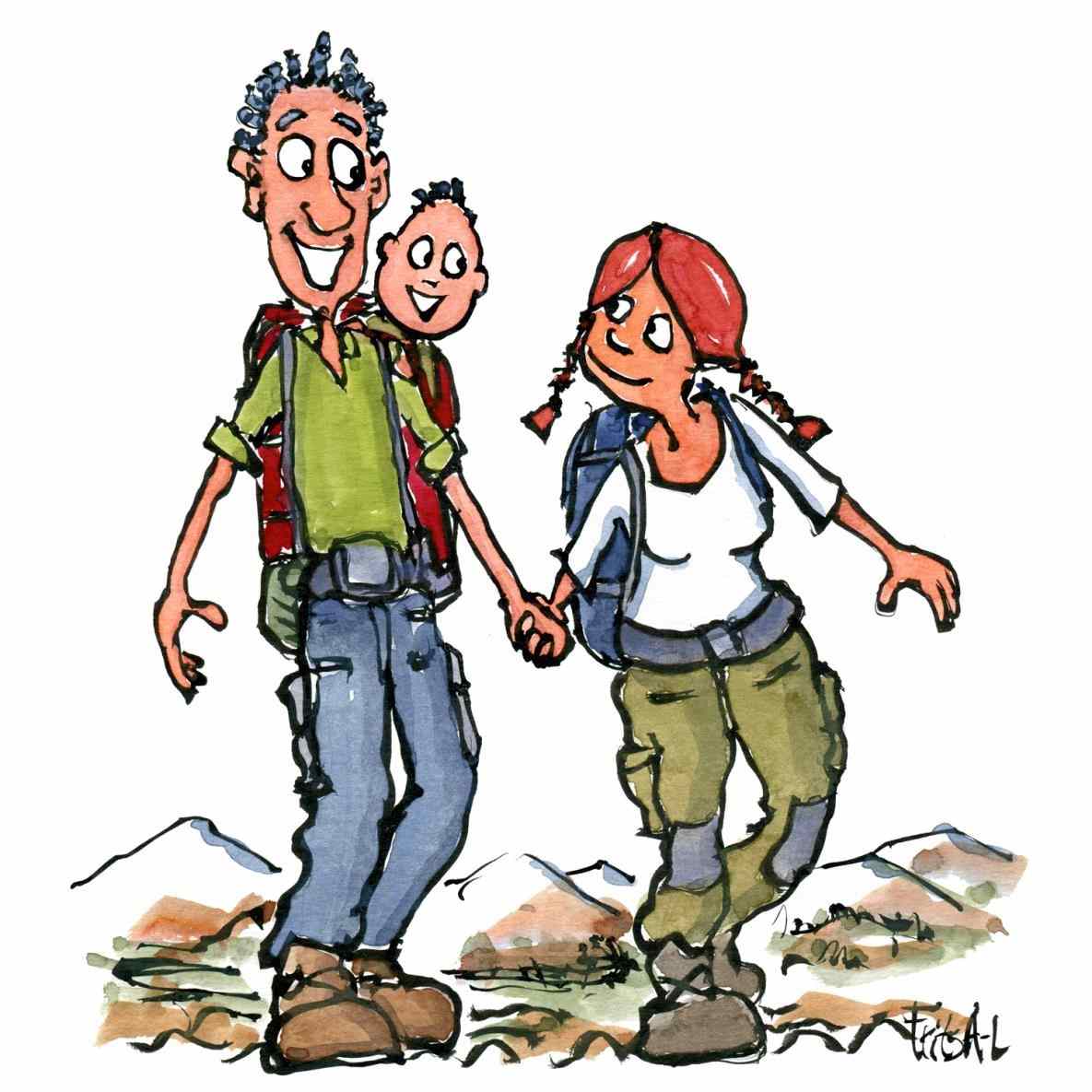 Family Hiking Clipart | Free download on ClipArtMag