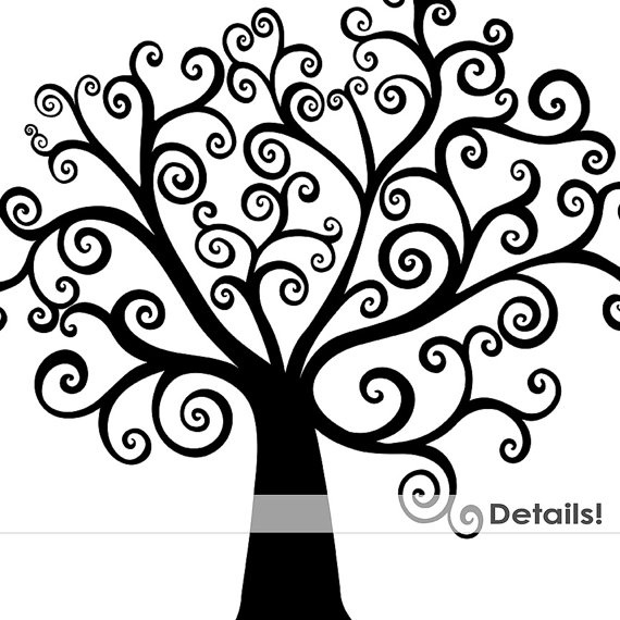 570x570 Family Tree Clipart Black And White Letters Example