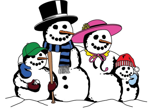 500x362 Snowman Family Clip Art Cliparts