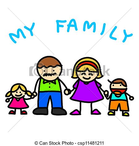 450x470 Family Clipart Cartoon