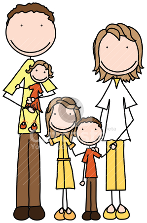 298x450 Family Of 5 Clipart