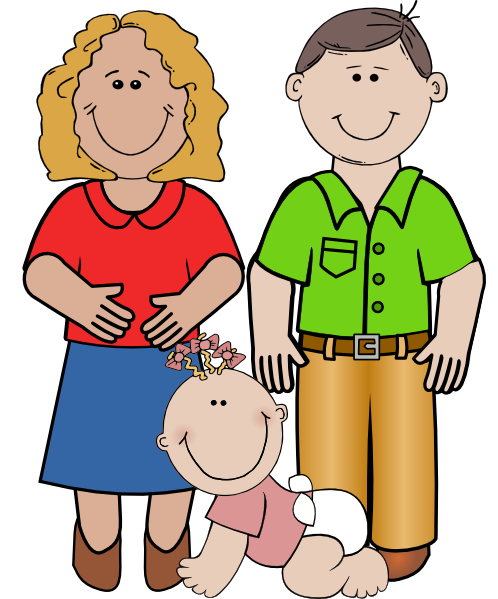 498x599 Smiling Family Clip Art