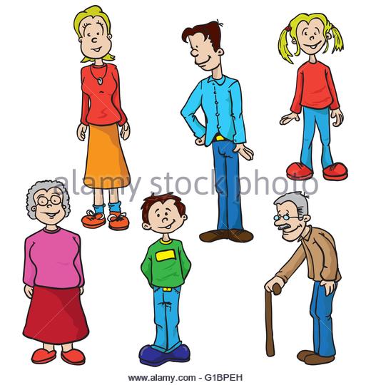 520x540 Family Portrait Stock Vector Images