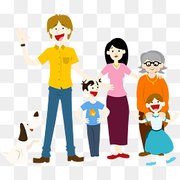 260x260 Vector Characters Family, Family Linear Fashion Figures, Care