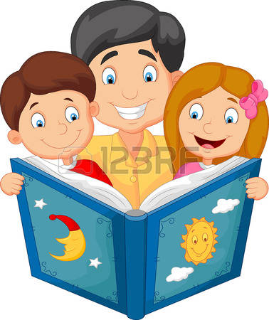 378x450 Family Reading Clipart