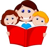 168x162 Family Reading Clipart