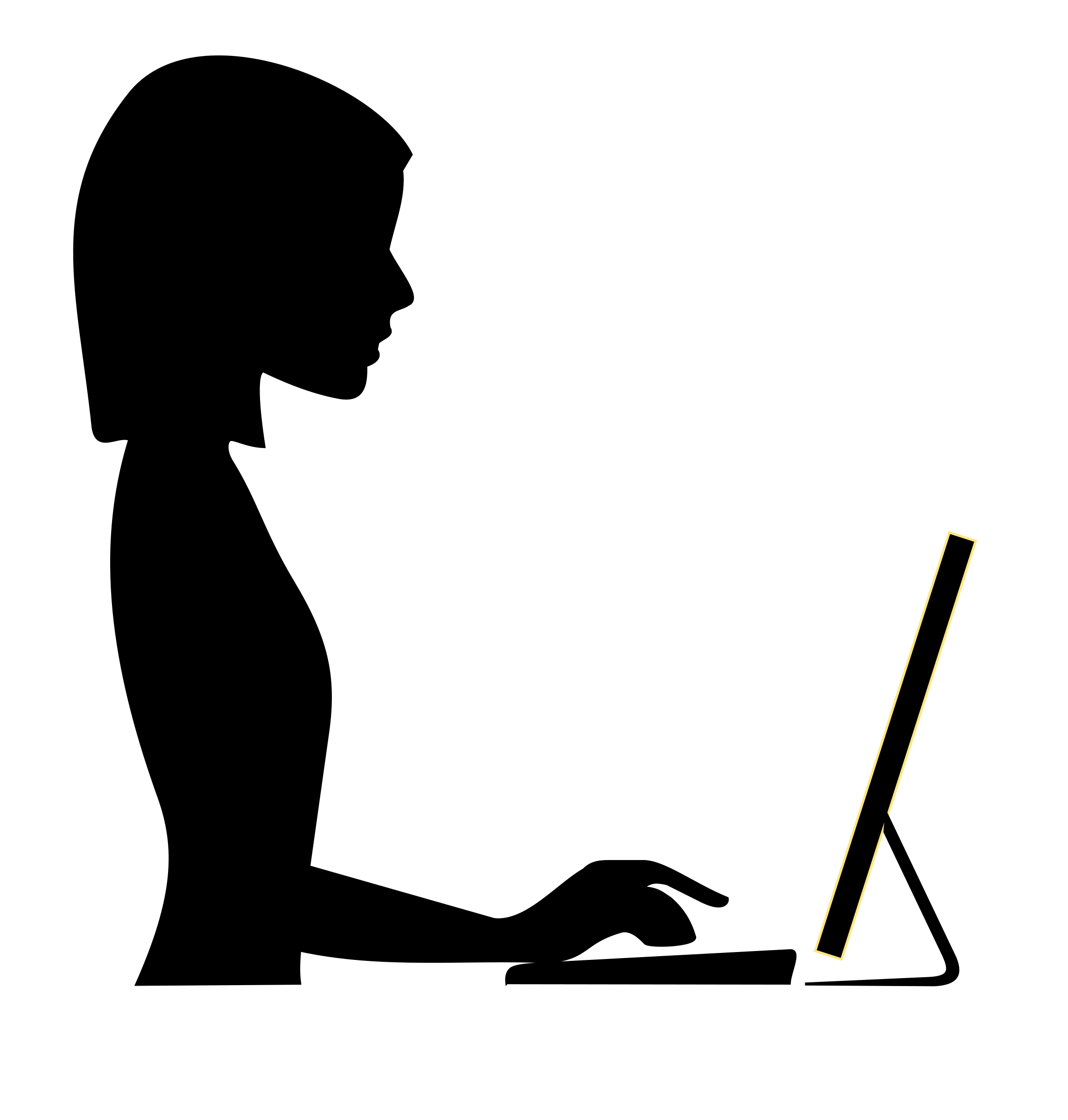 2288x2400 Typing On Computer Clip Art Cliparts