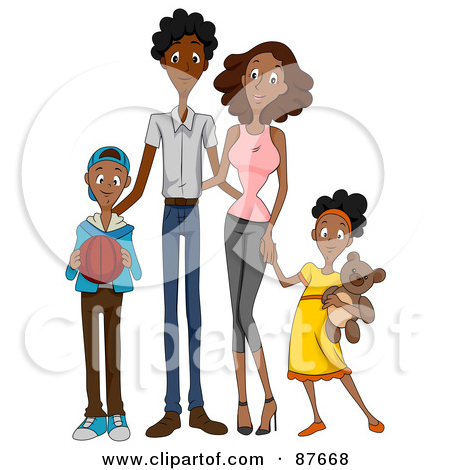 450x470 Free African American Family Clipart