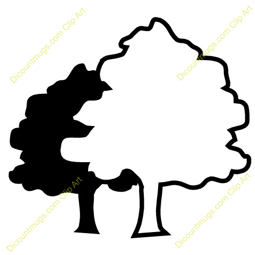 500x500 Two Trees Clip Art